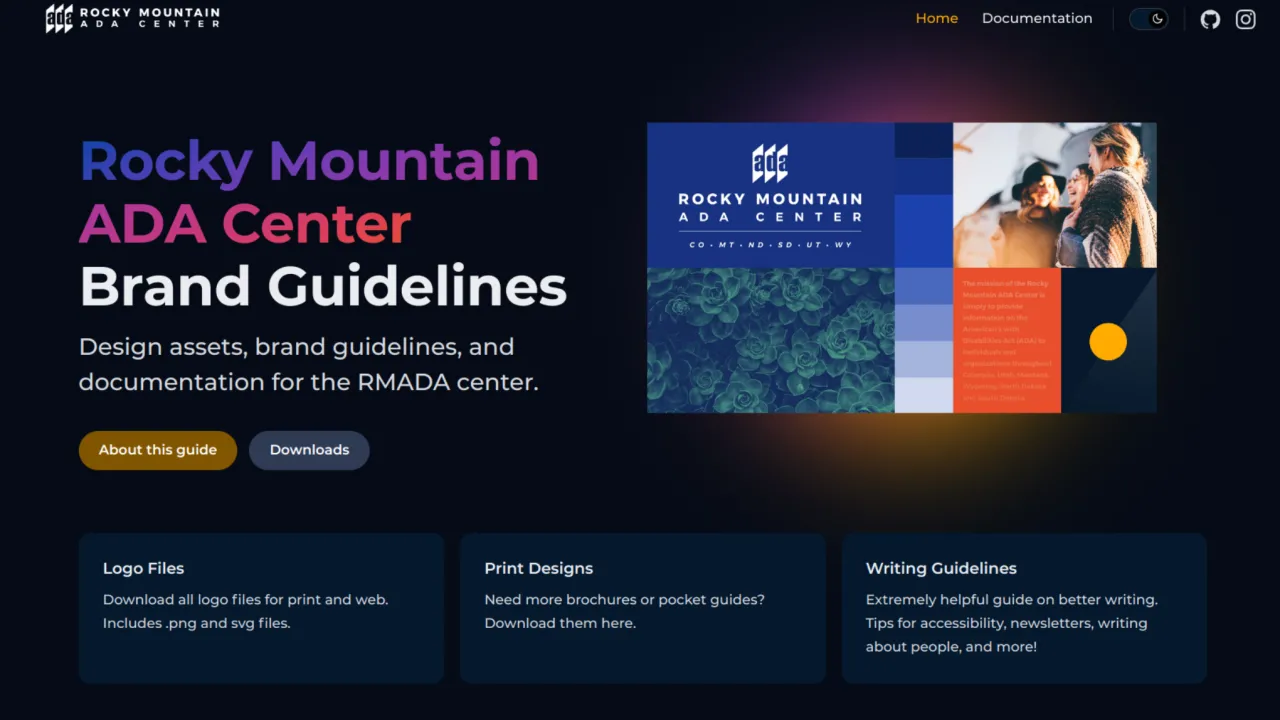 Brand Guidelines site screenshot