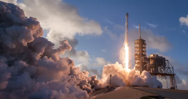 Space shuttle launching